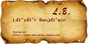 Lázár Benjámin névjegykártya
